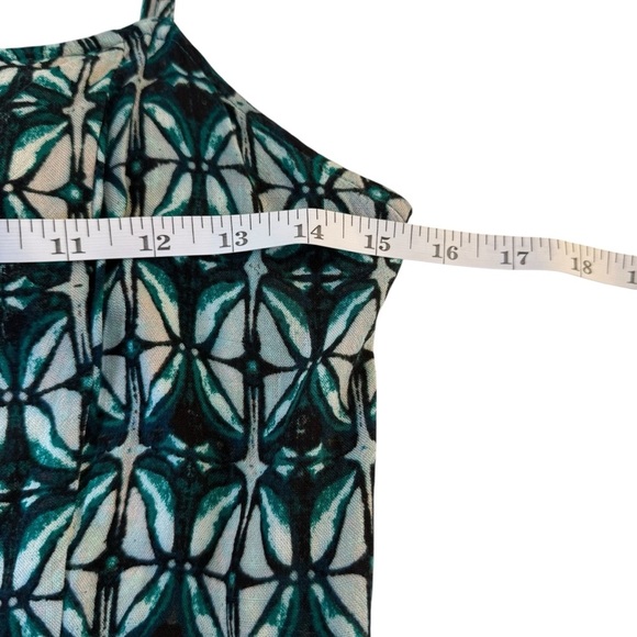 Free People Milania Maxi Dress Size 10 Green Open Back Boho Bohemian Geometric - Picture 10 of 12